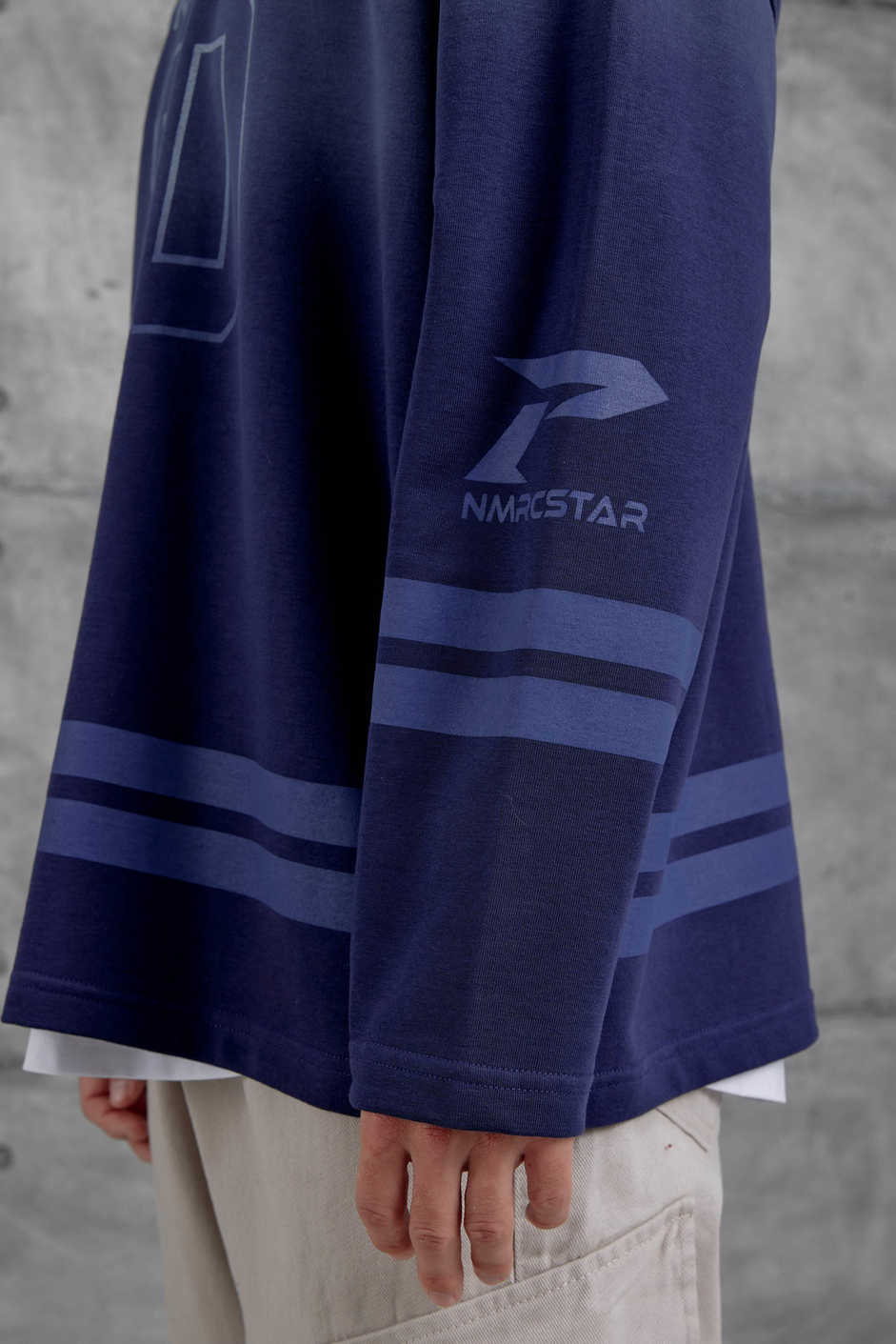 Mavi Nmrc 00 Baskılı Oversize Sweatshirt