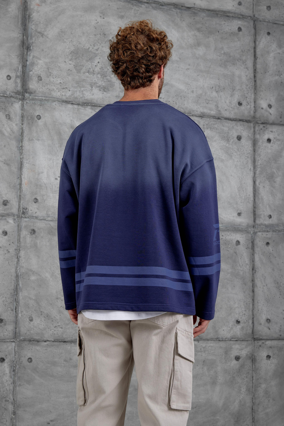 Mavi Nmrc 00 Baskılı Oversize Sweatshirt