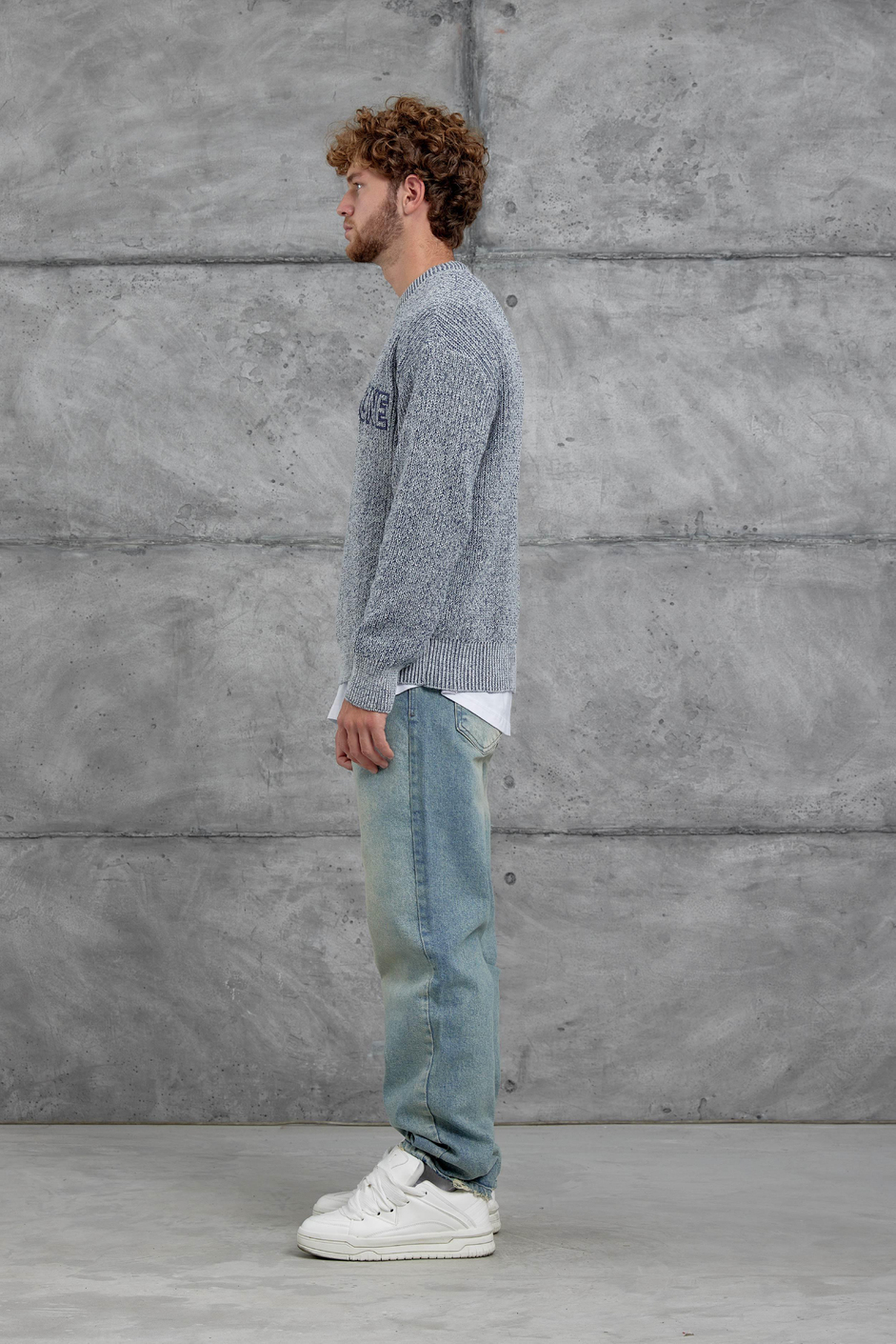 Mavi Nmrc Örme Oversize Triko