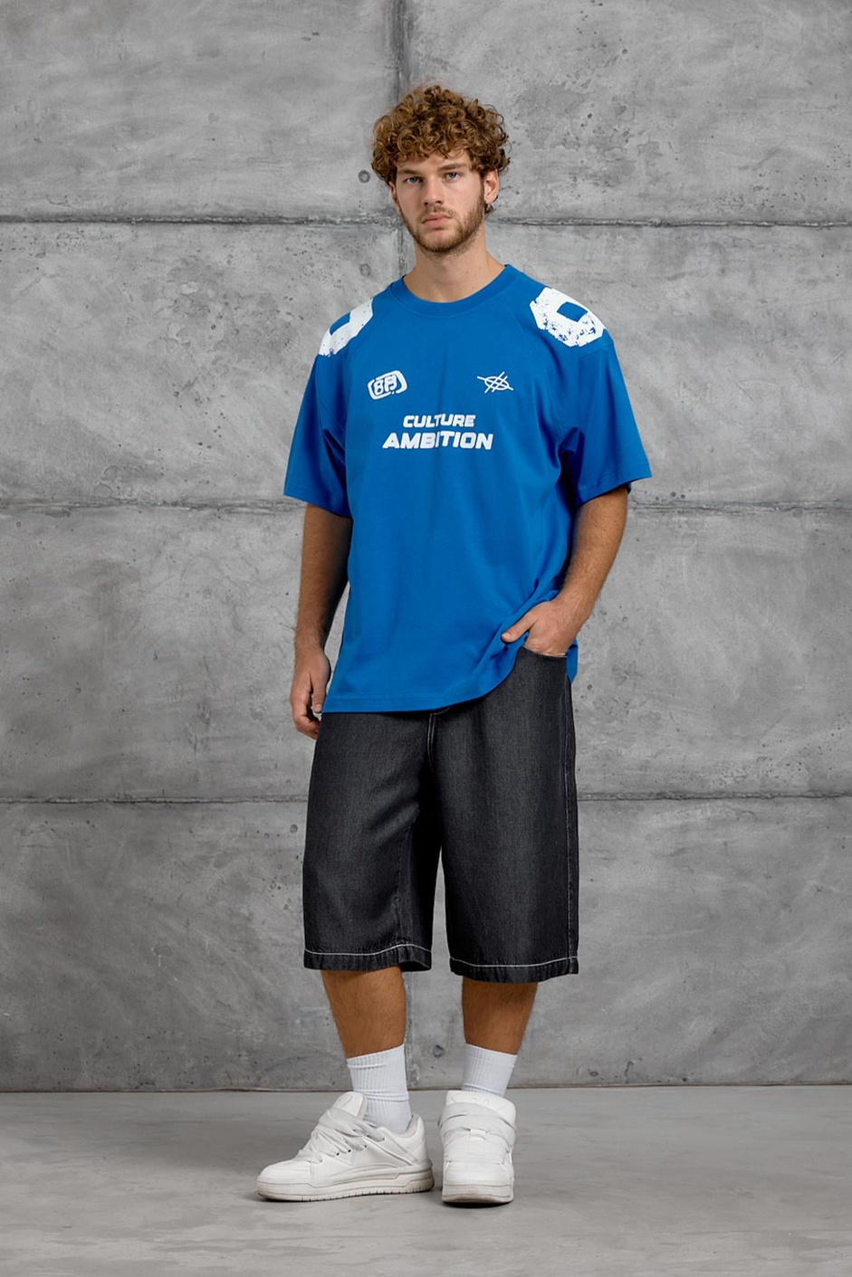 Mavi OMUZ RAKAM BASKI OVERSIZE TSHIRT