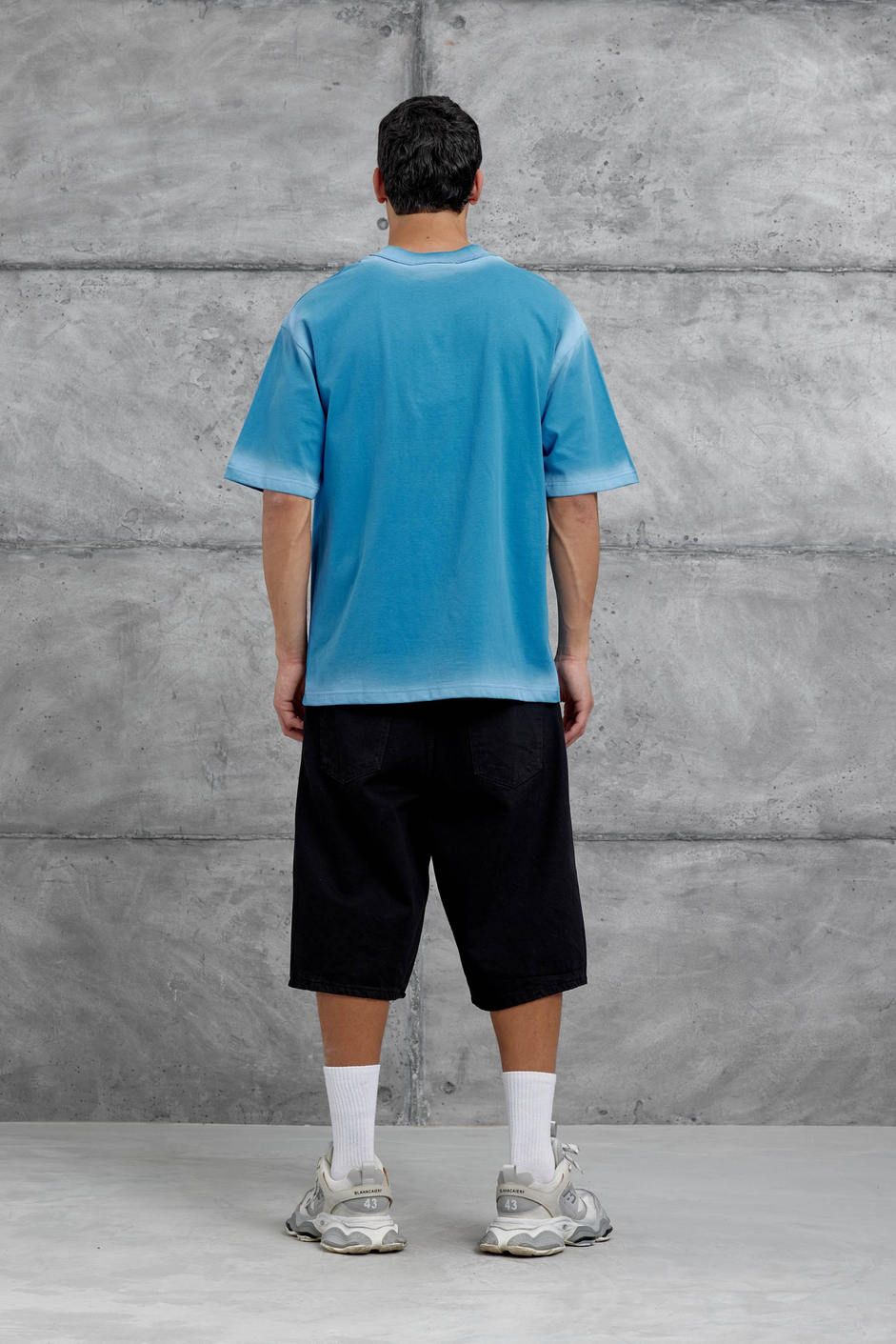Mavi Restart Baskılı Oversize Tshirt