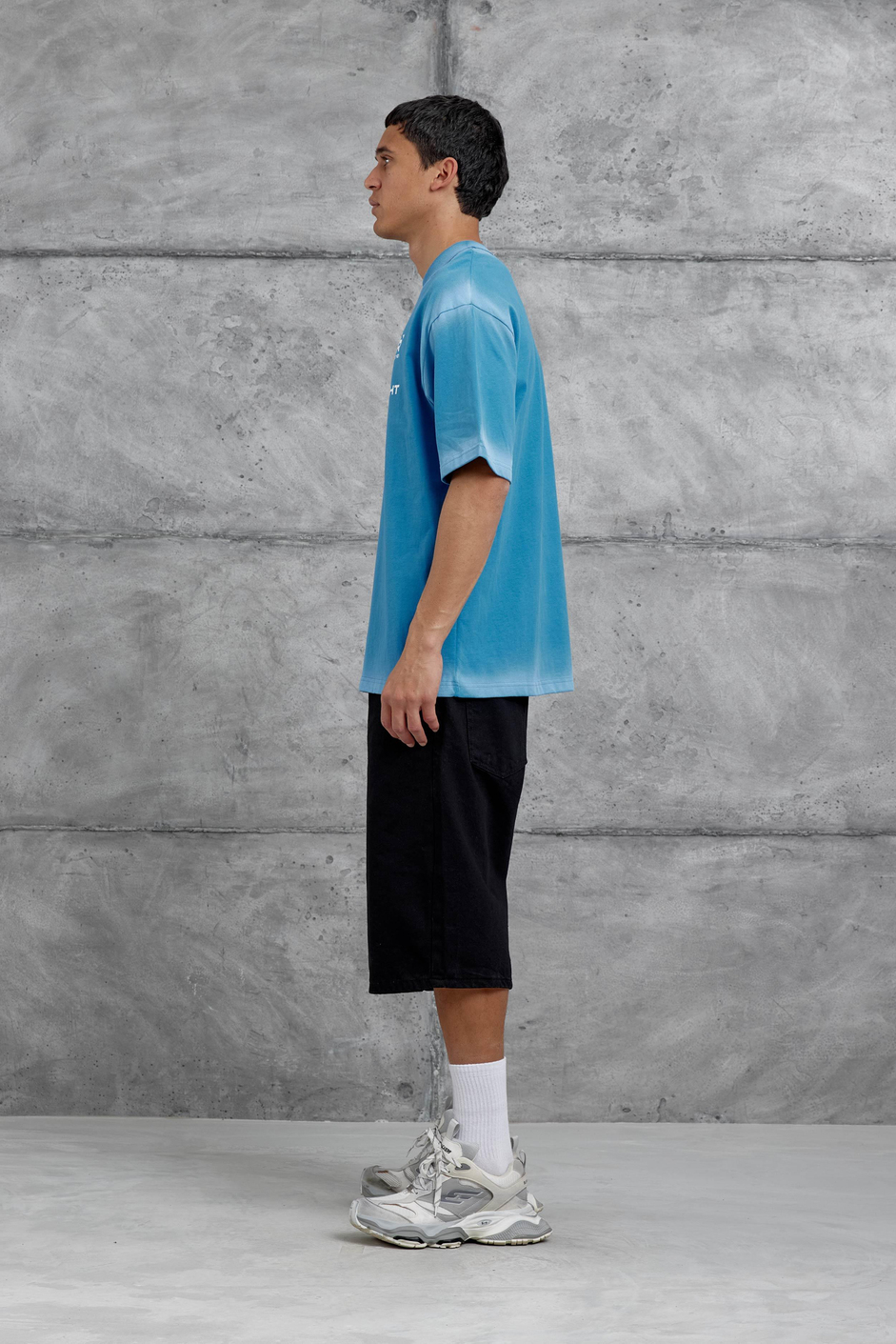 Mavi Restart Baskılı Oversize Tshirt