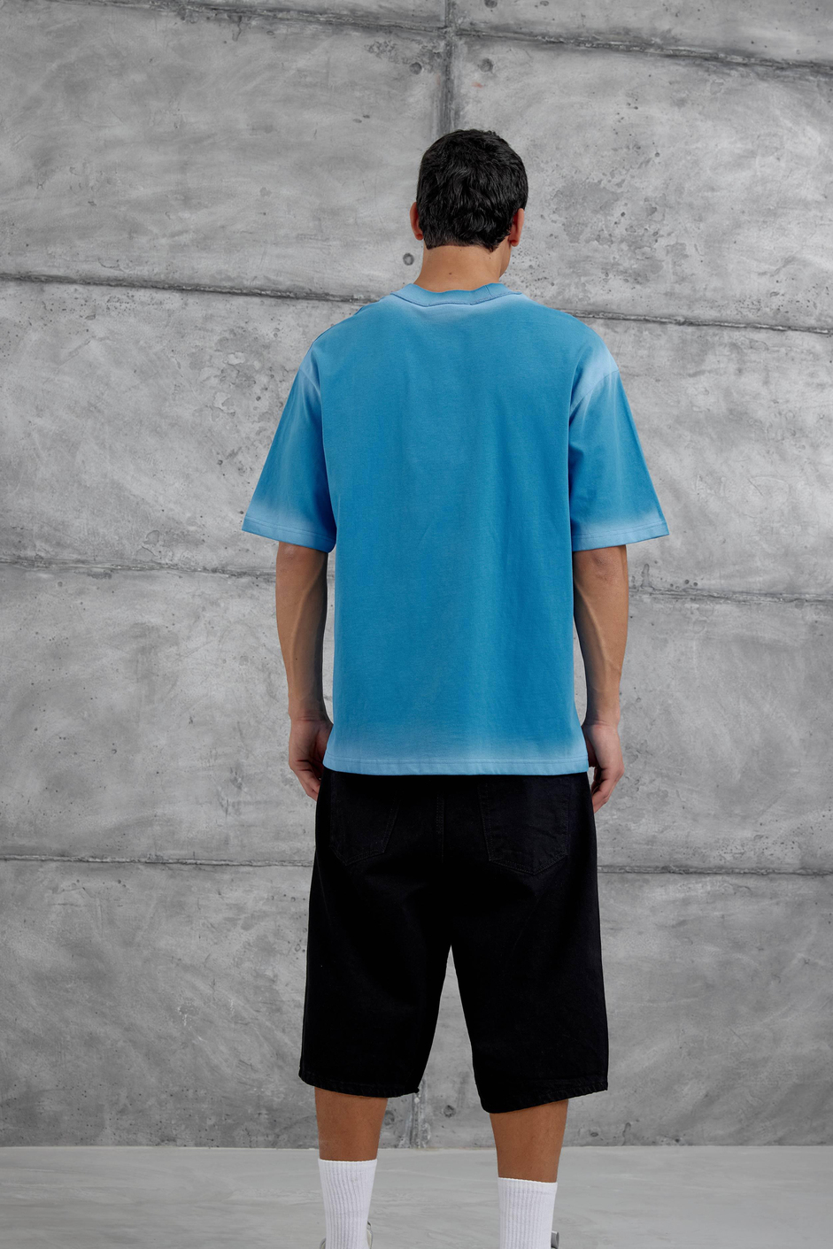 Mavi Restart Baskılı Oversize Tshirt