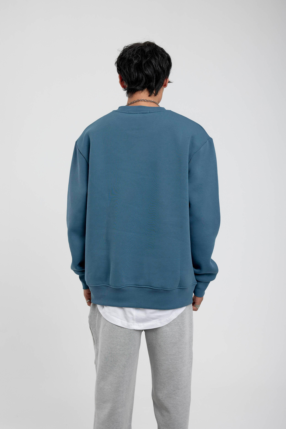 Mavi San Diego Yazılı Sweatshirt