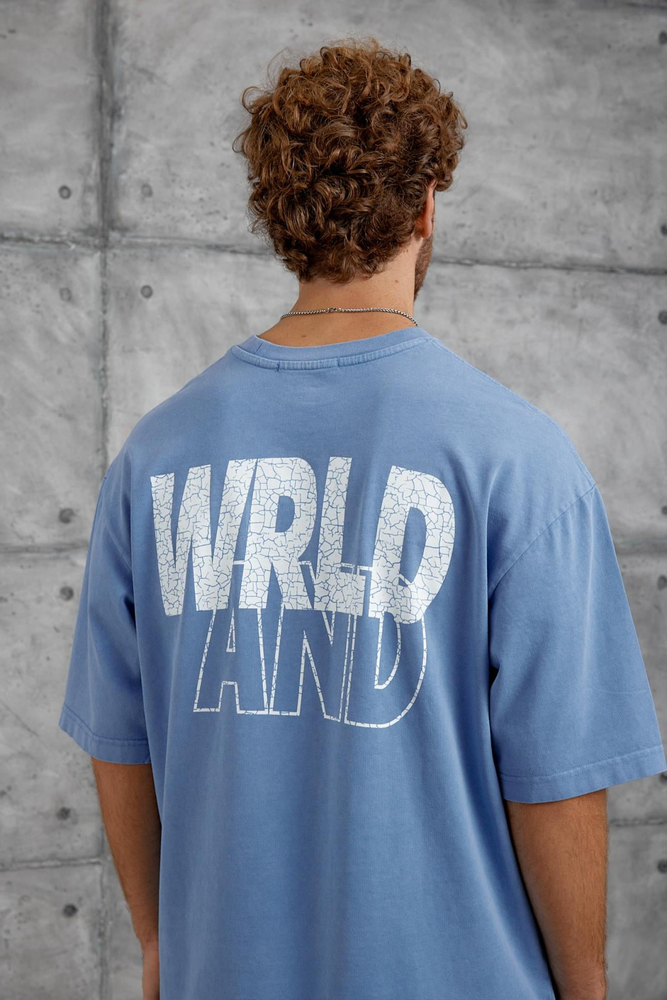 Mavi SEA BASKI YIKAMALI OVERSIZE TSHIRT
