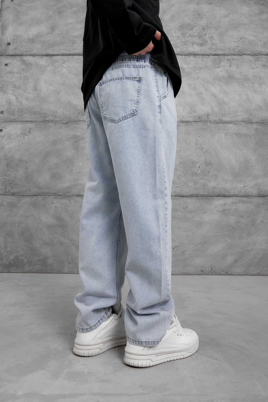 Mavi W11 BEL LASTİKLİ BAGGY PANTOLON