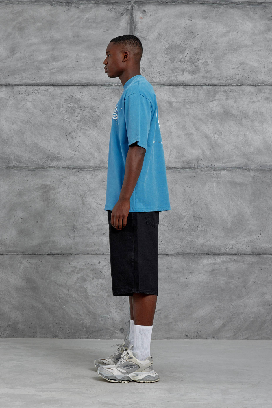 Mavi Yes Yazılı Oversize Tshirt