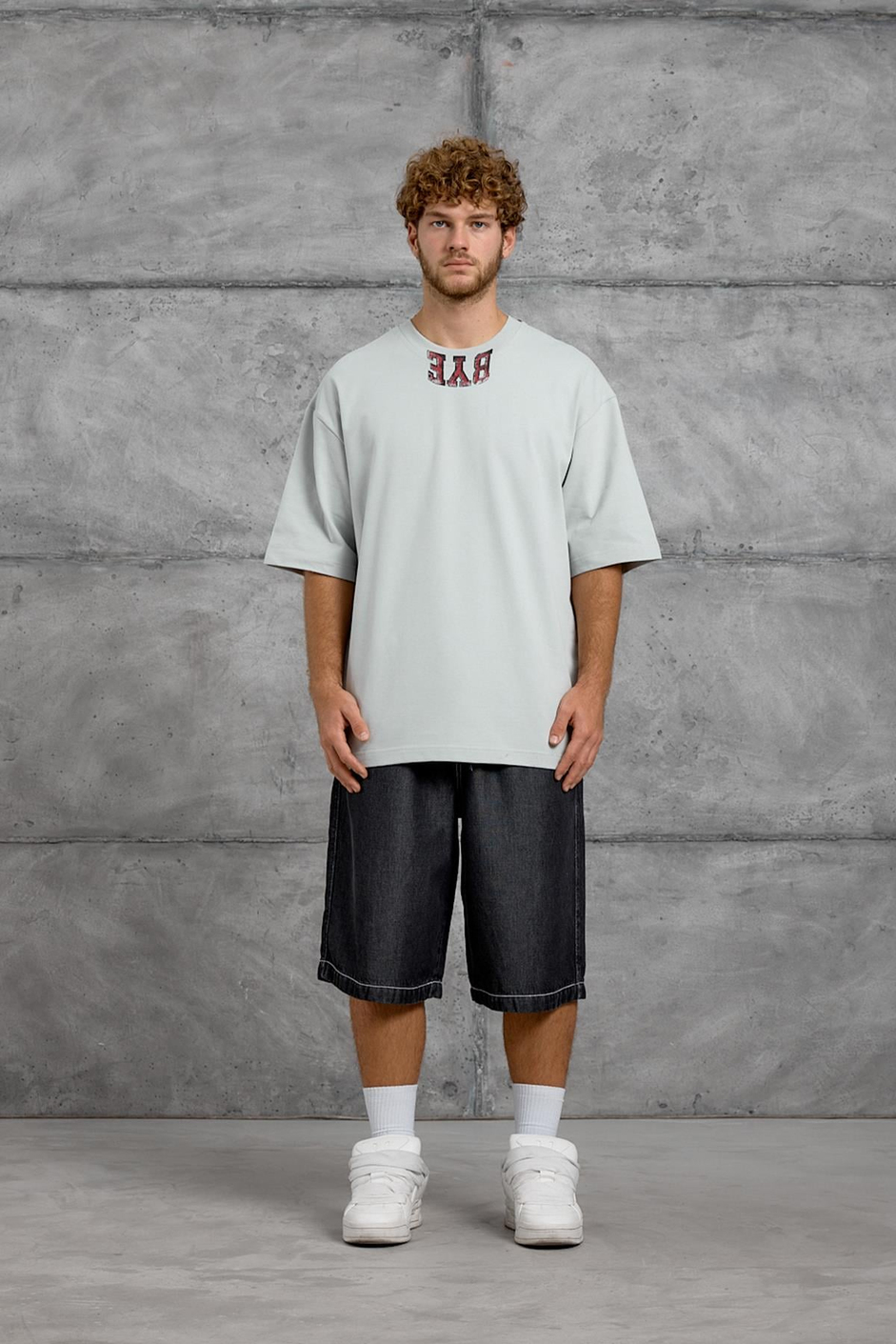 Mint Yeşili BYE BASKI OVERSIZE TSHIRT