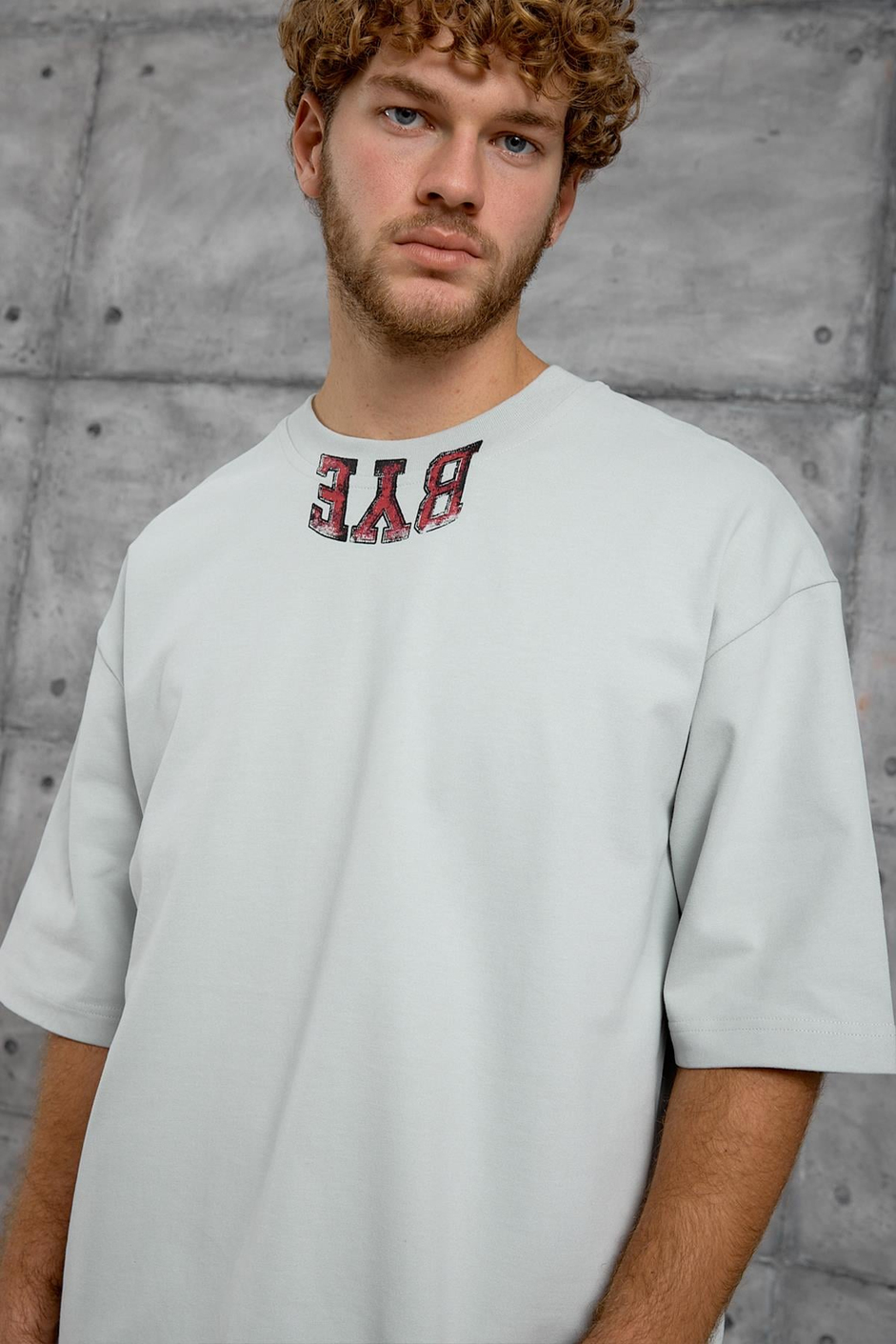 Mint Yeşili BYE BASKI OVERSIZE TSHIRT