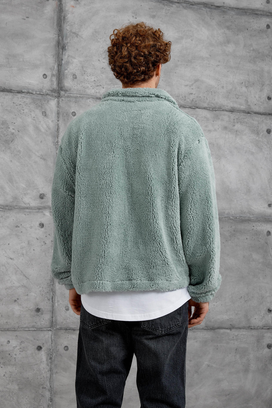 Mint Yeşili LNS YARIM FERMUAR PELUŞ SWEATSHİRT