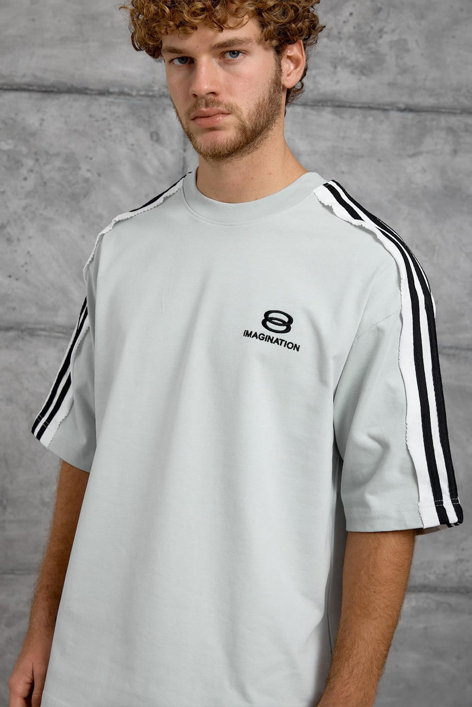 Mint Yeşili OMUZDA ŞERİT OVERSIZE TSHIRT
