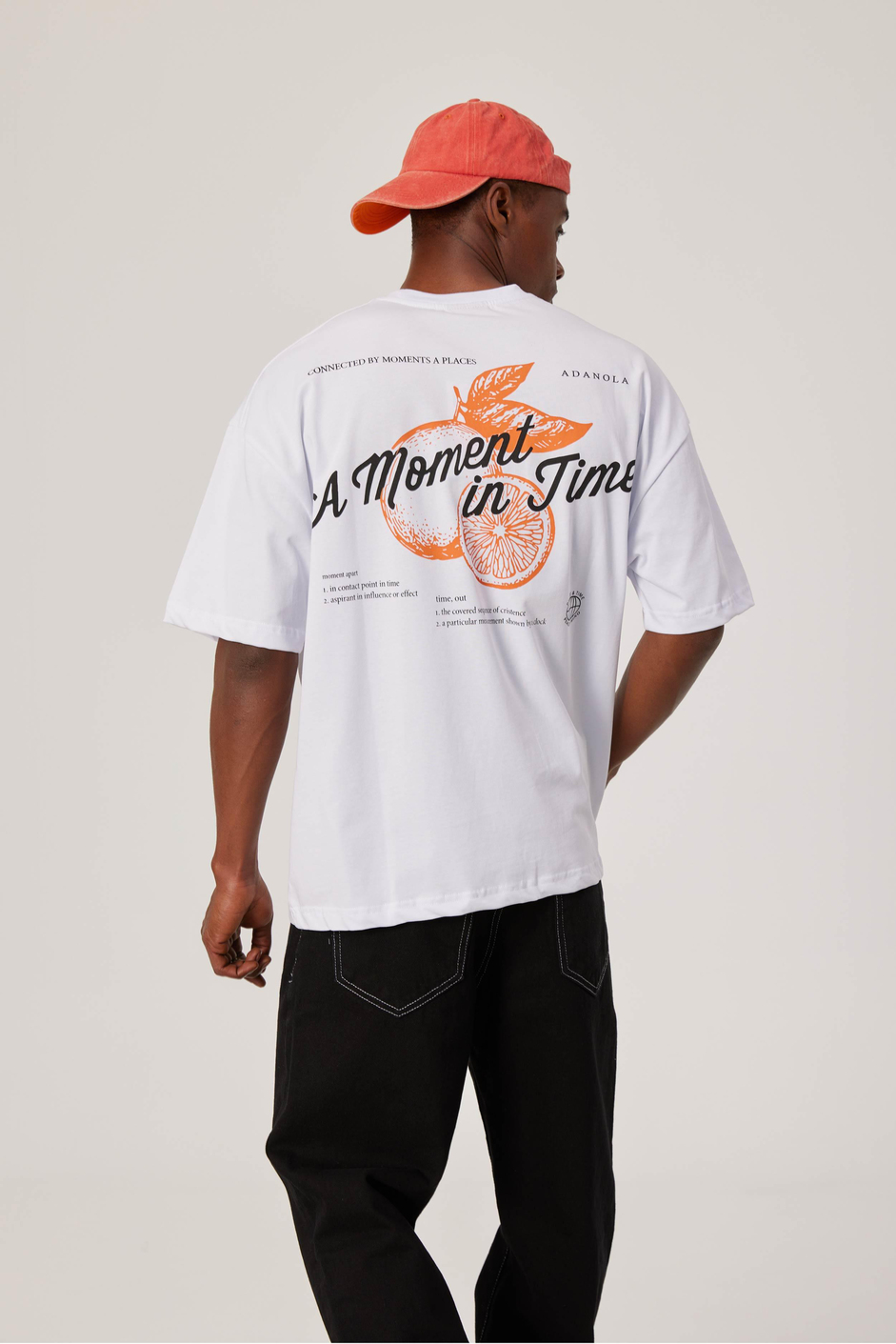 Moment in Time Yazılı Beyaz Tshirt