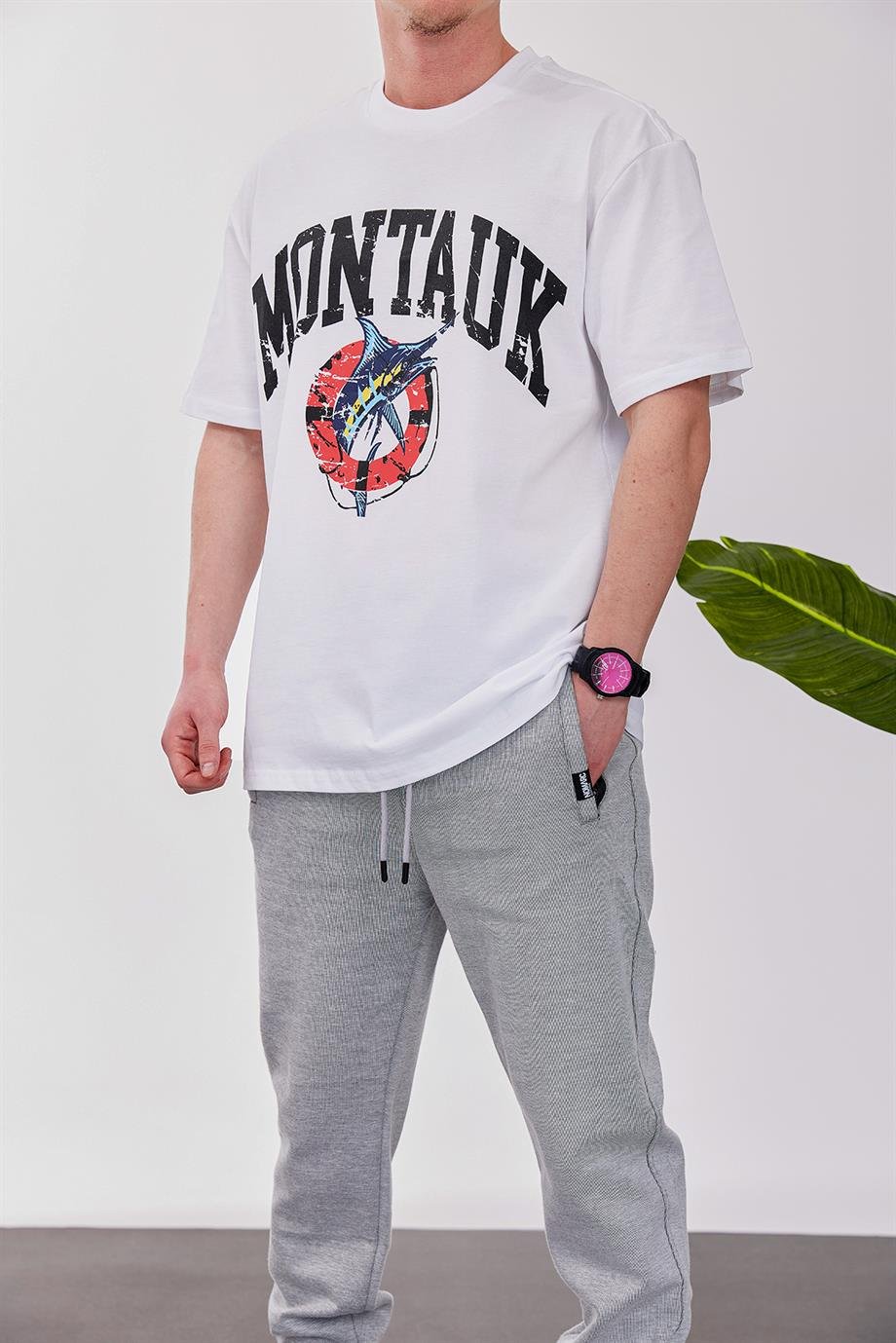 Montauk Beyaz Tshirt