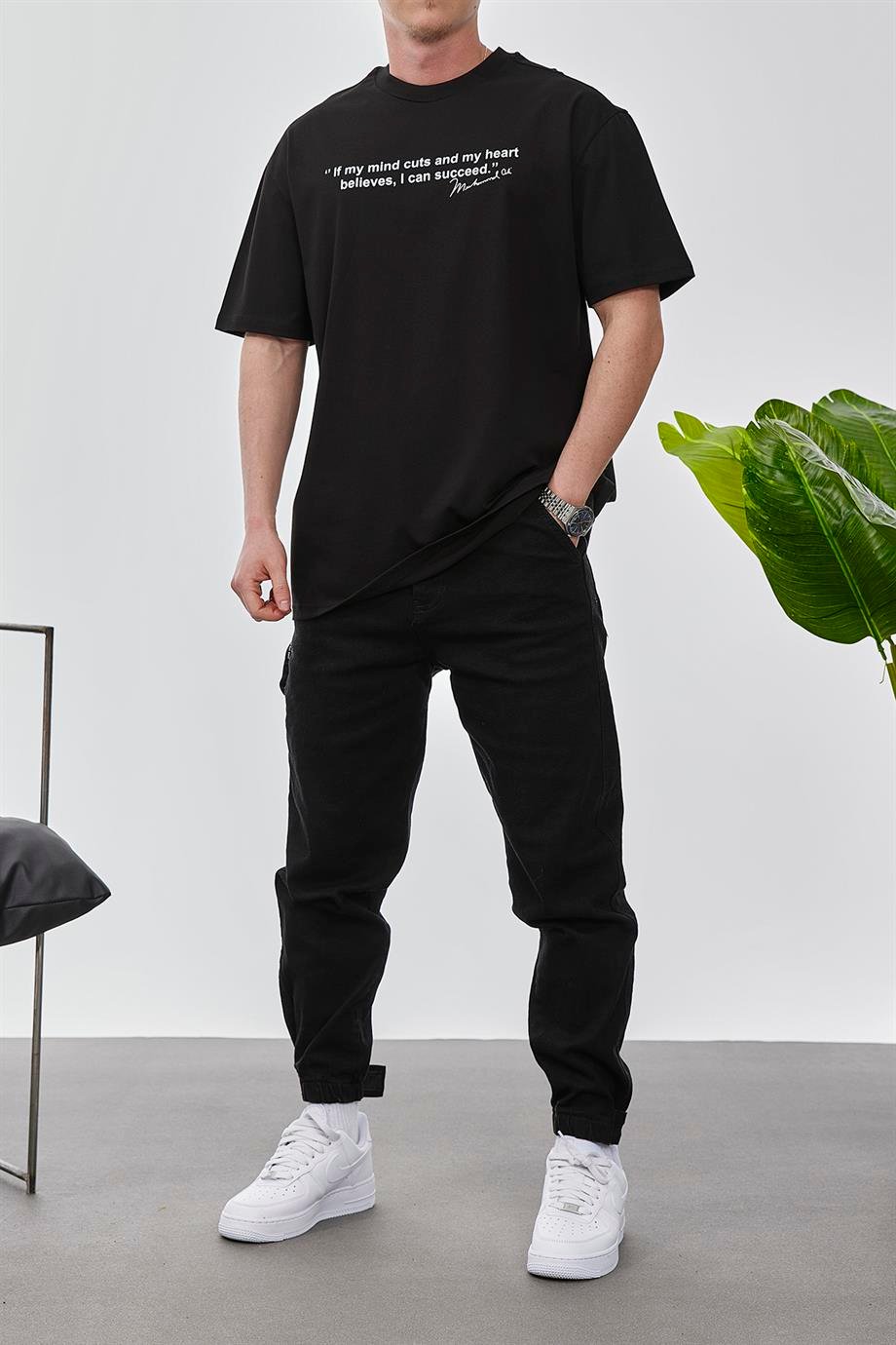 Muhammad Ali Bank Siyah Tshirt