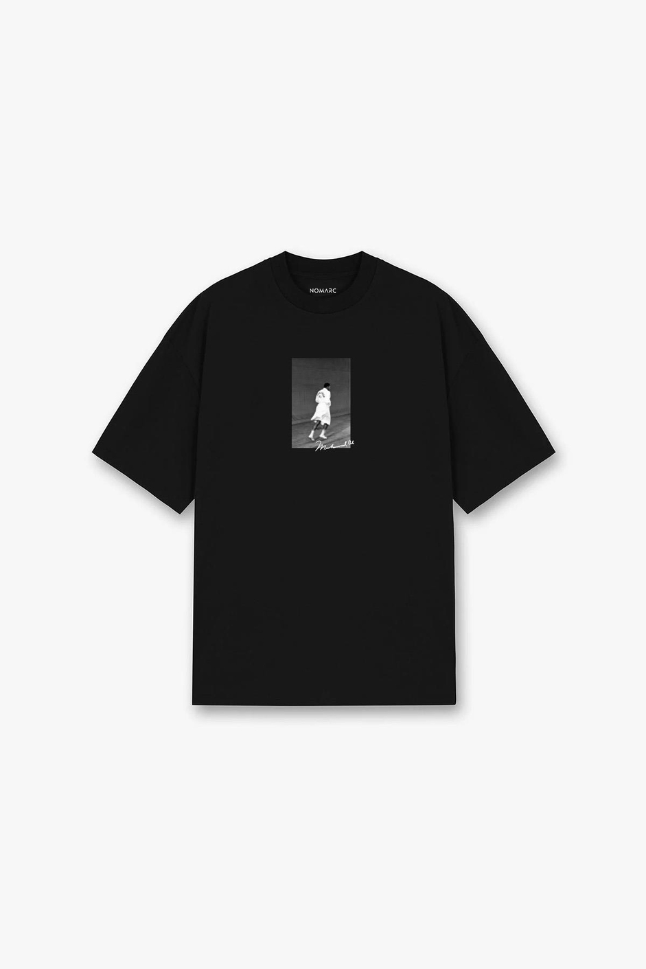 Muhammed Ali Fotoğraf Baskılı Siyah Tshirt