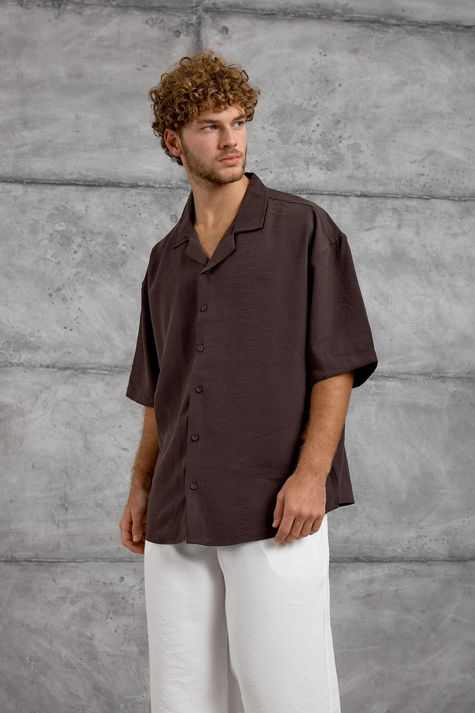 Mürdüm MODAL KUMAŞ OVERSIZE GÖMLEK