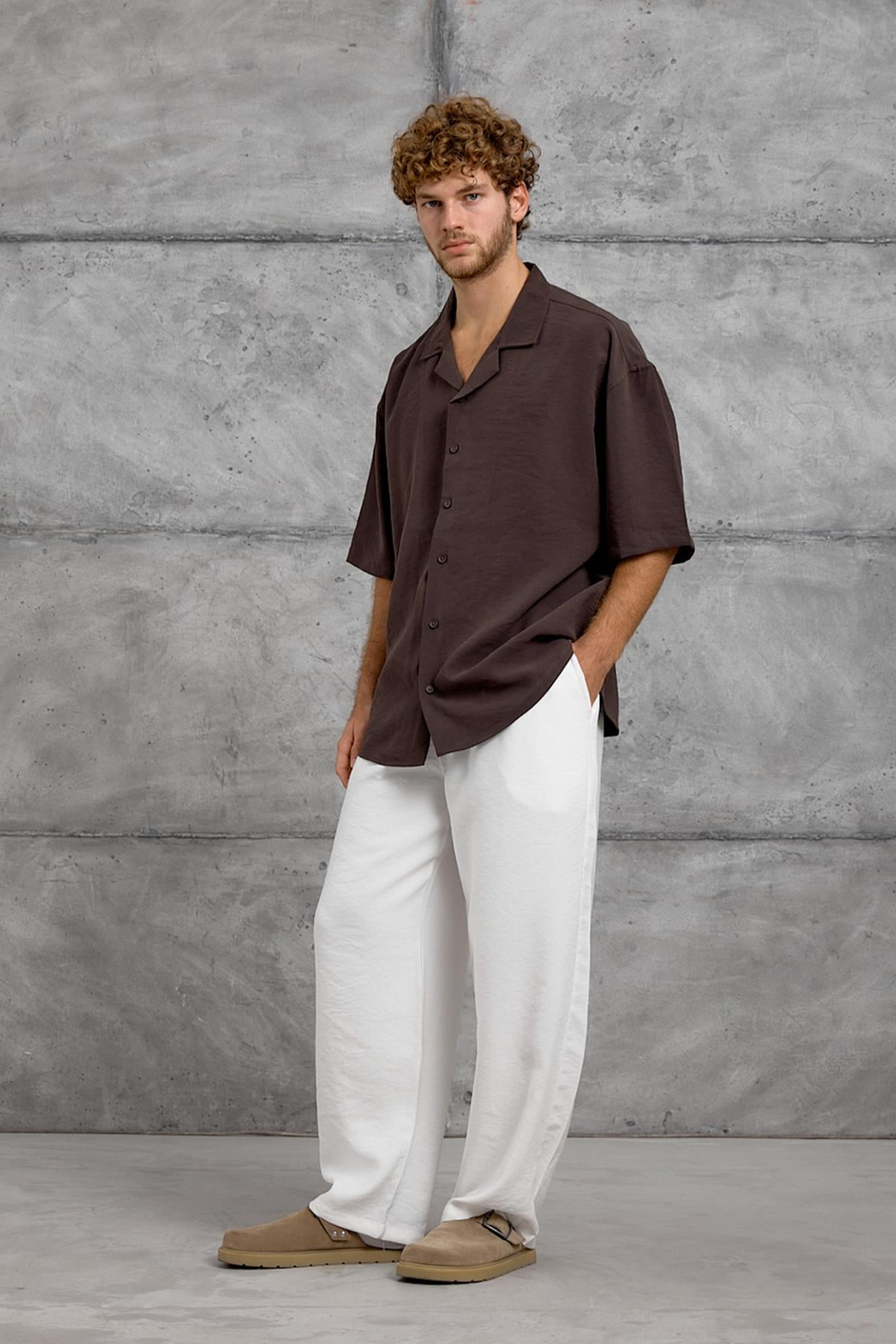 Mürdüm MODAL KUMAŞ OVERSIZE GÖMLEK