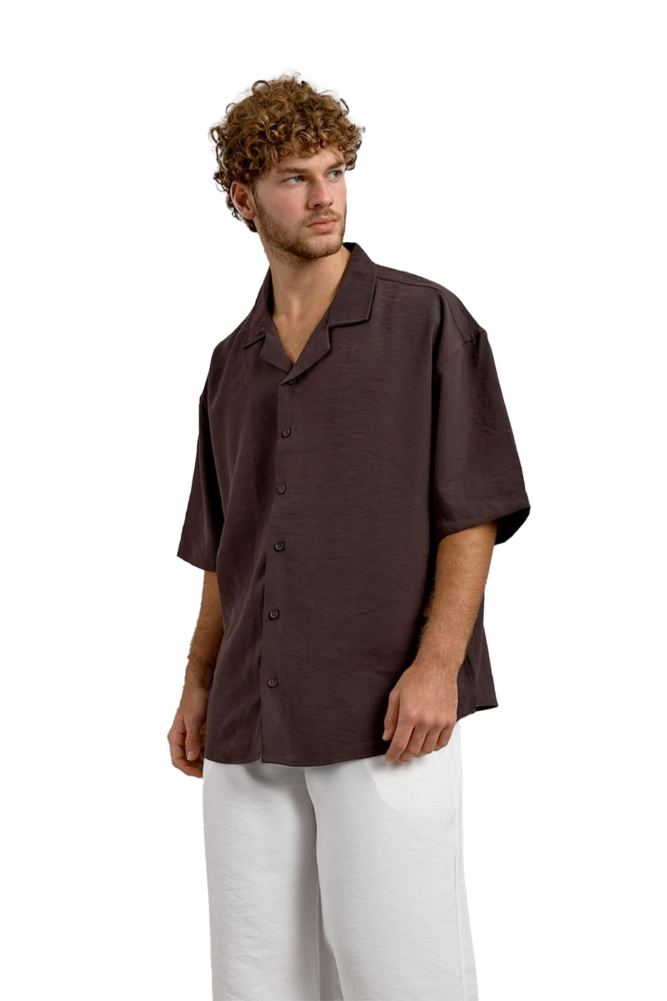 Mürdüm MODAL KUMAŞ OVERSIZE GÖMLEK