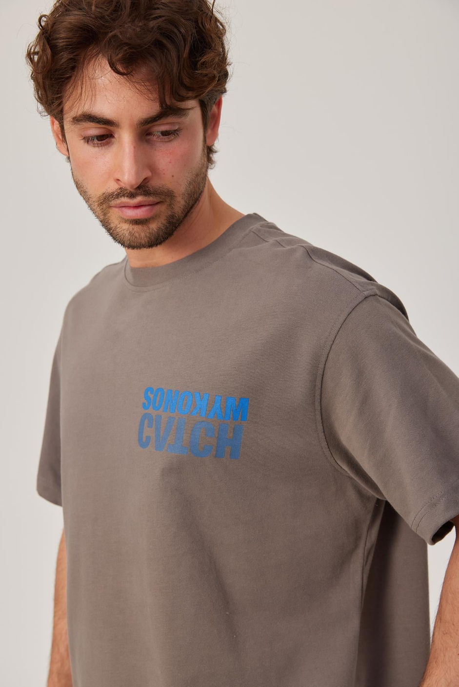 Mykonos Baskılı Kahverengi Tshirt