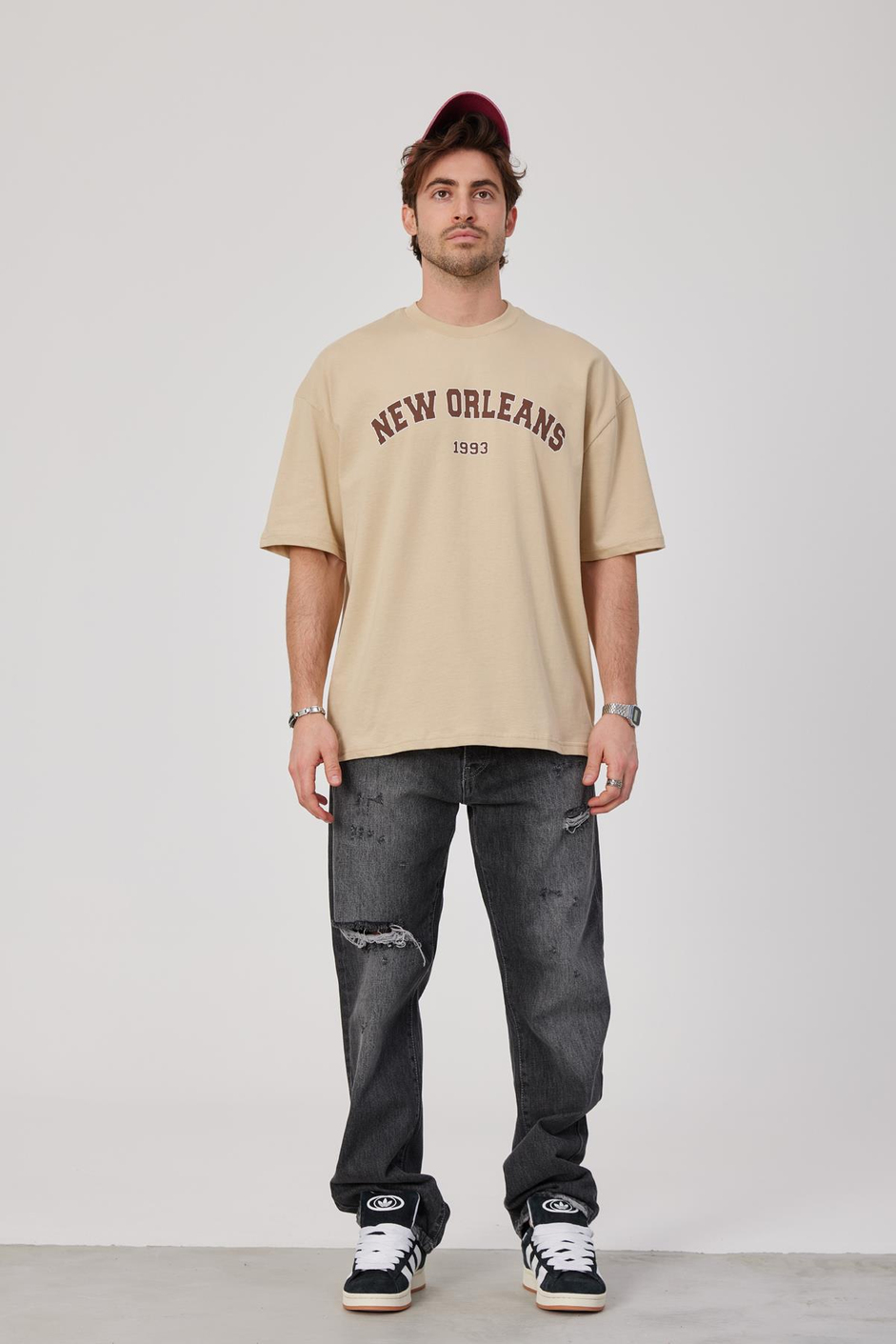 New Orleans Krem Tshirt