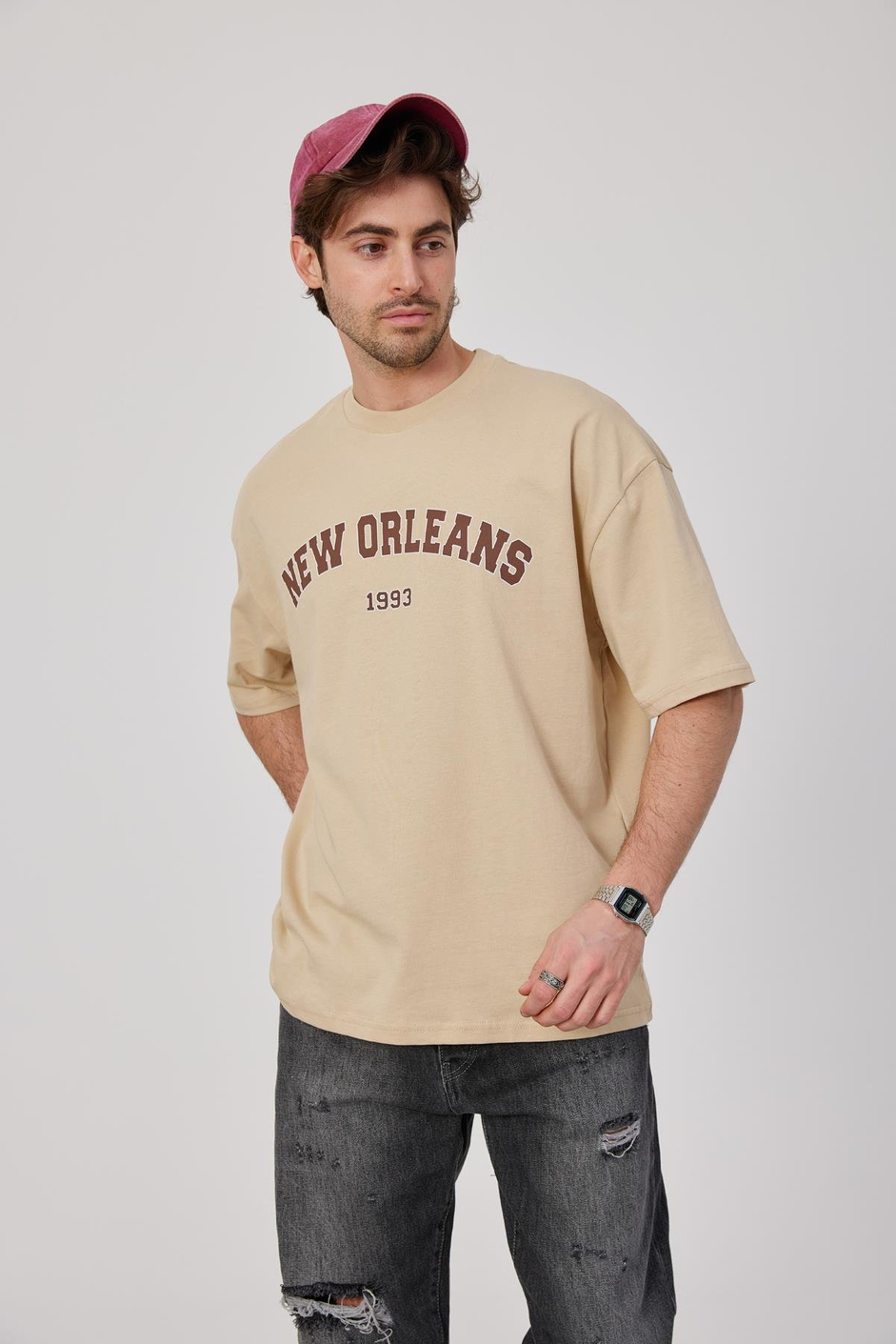 New Orleans Krem Tshirt