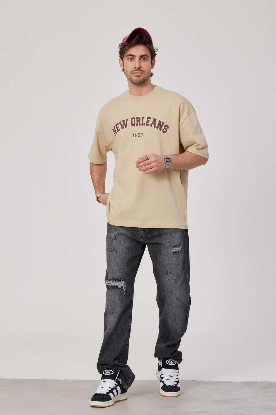 New Orleans Krem Tshirt