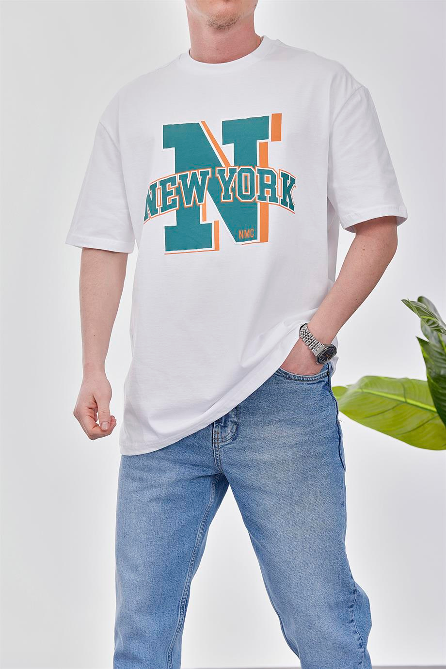 New York Beyaz Tshirt