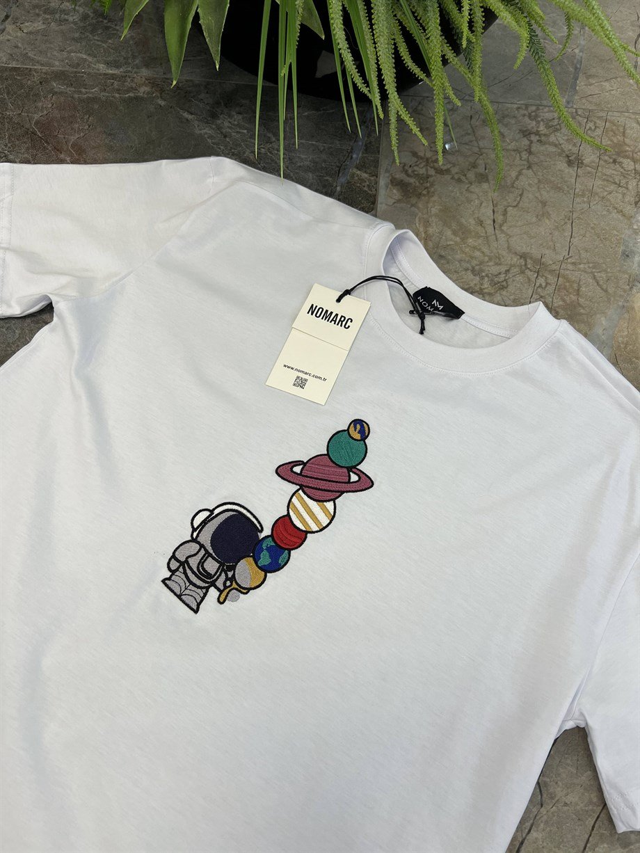 Nomarc 3059 Astronot Beyaz Tshirt