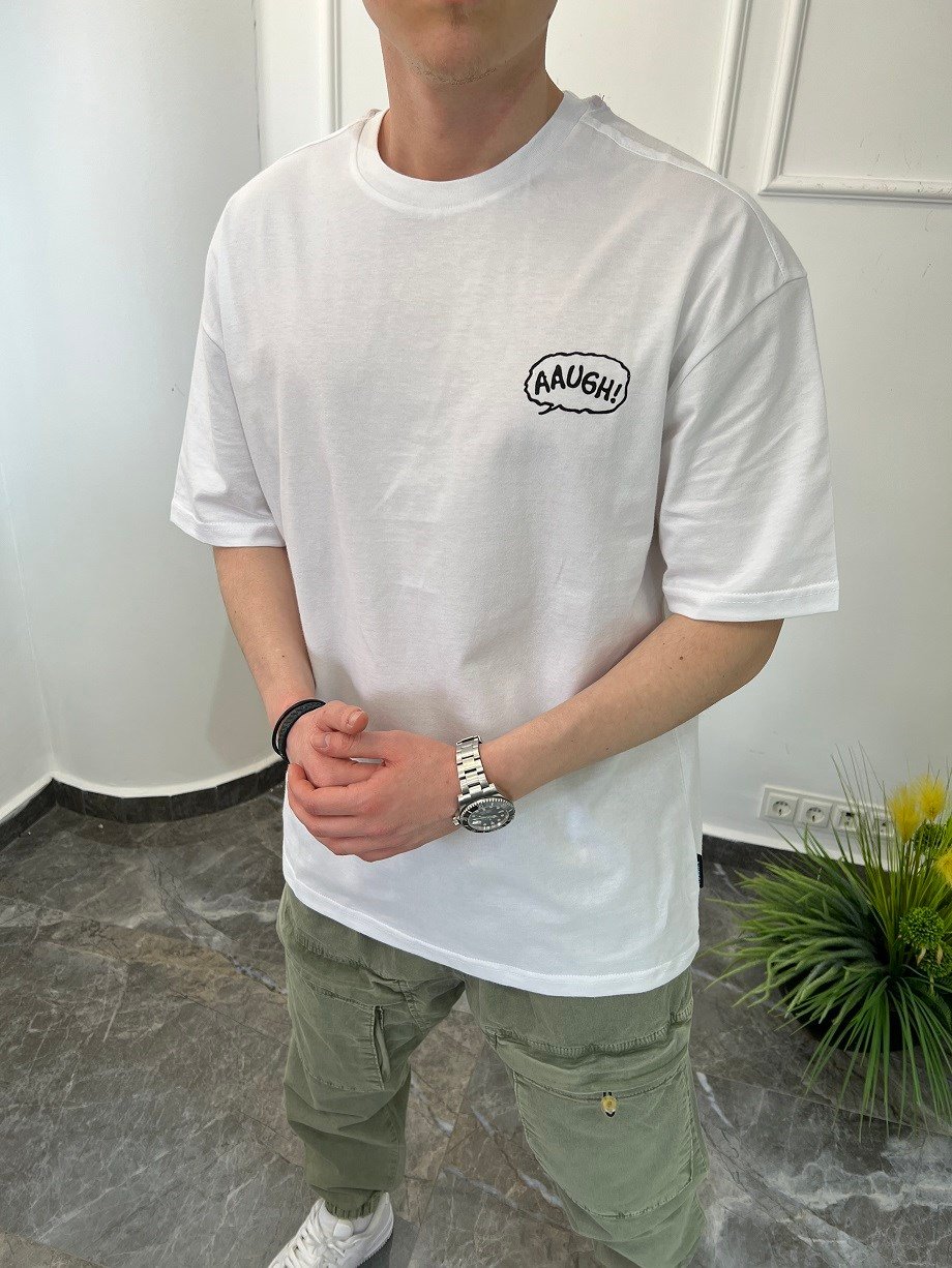 Nomarc Aaugh Beyaz Tshirt