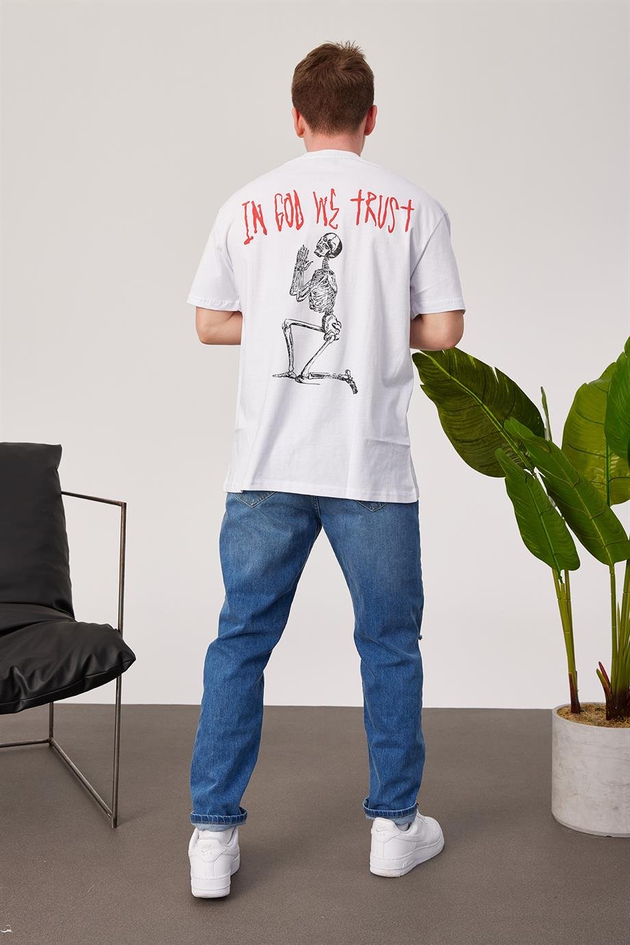 Nomarc Arka İskelet Beyaz Tshirt