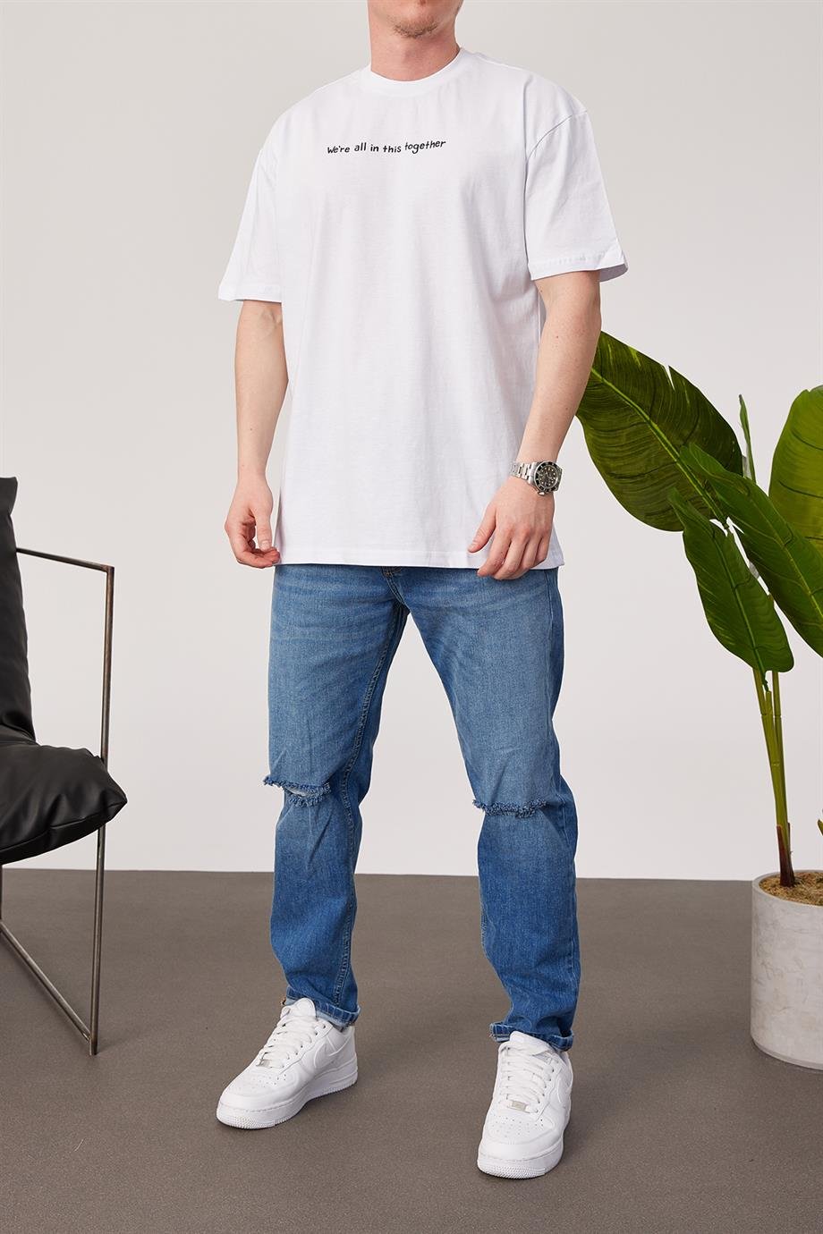 Nomarc Arka İskelet Beyaz Tshirt