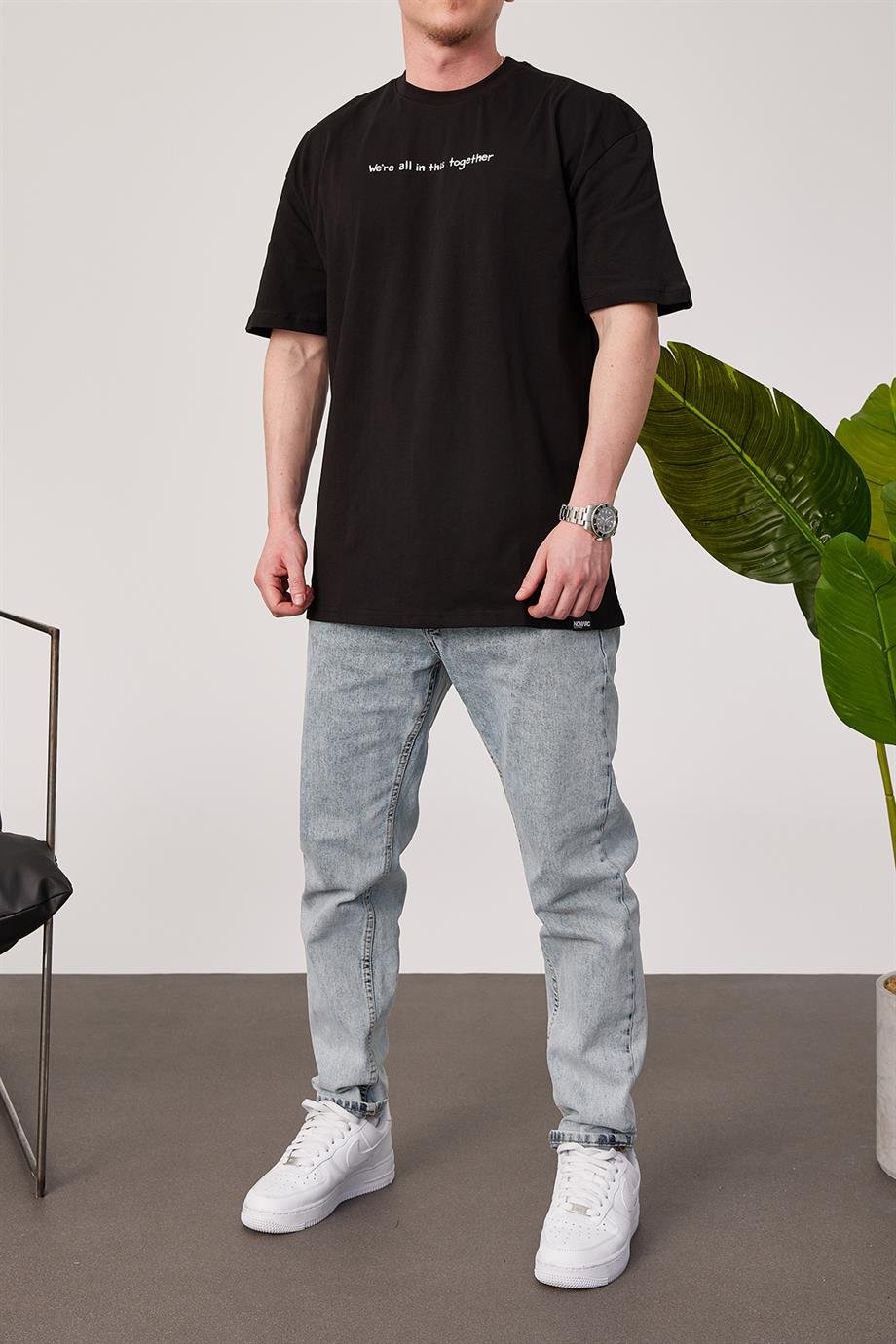 Nomarc Arka İskelet Siyah Tshirt