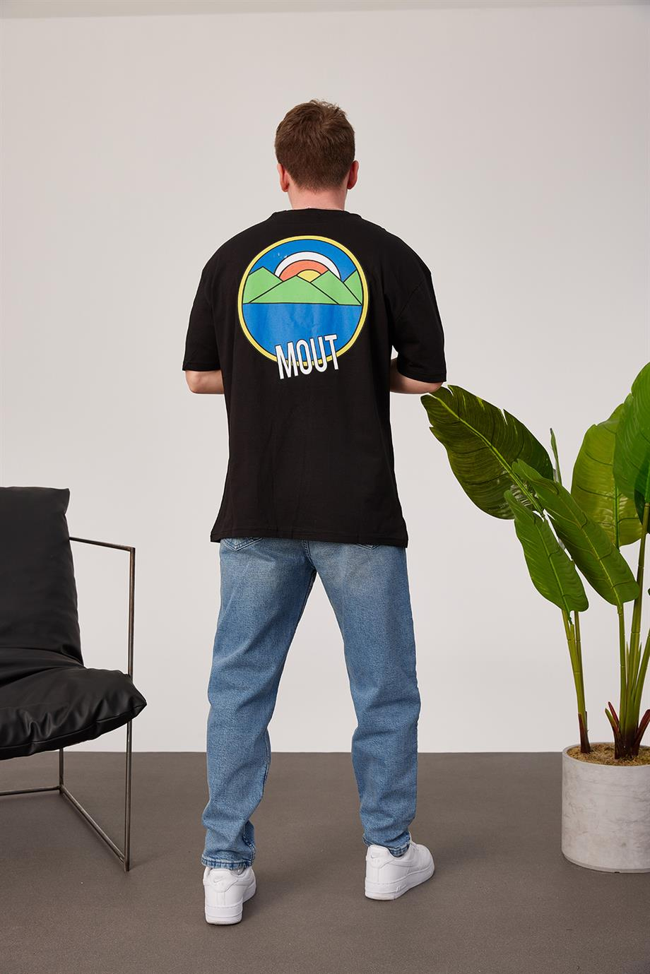Nomarc Arka Mout Siyah Tshirt