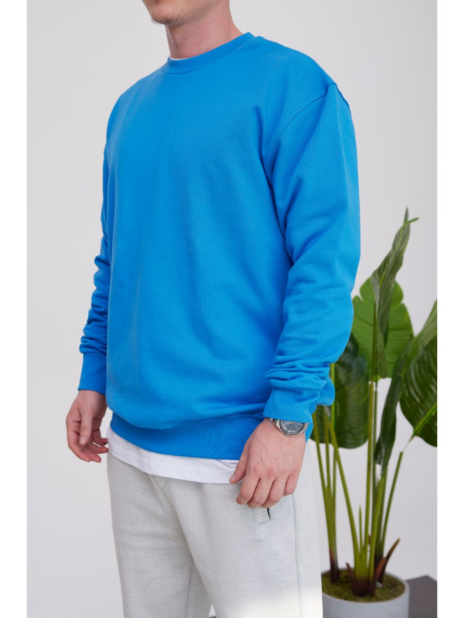 Nomarc Basic Pamuk Mavi Sweatshirt
