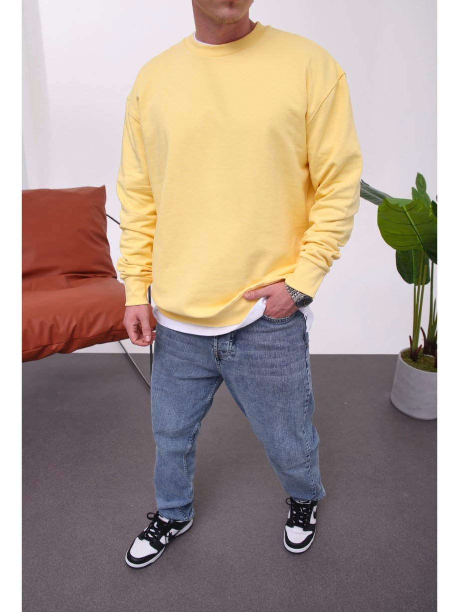 Nomarc Basic Pamuk Sarı Sweatshirt