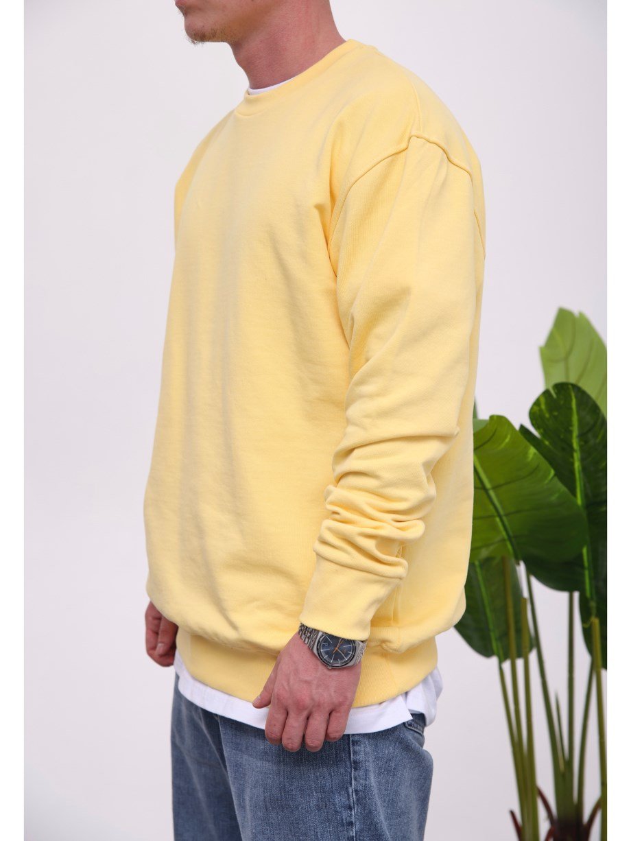 Nomarc Basic Pamuk Sarı Sweatshirt