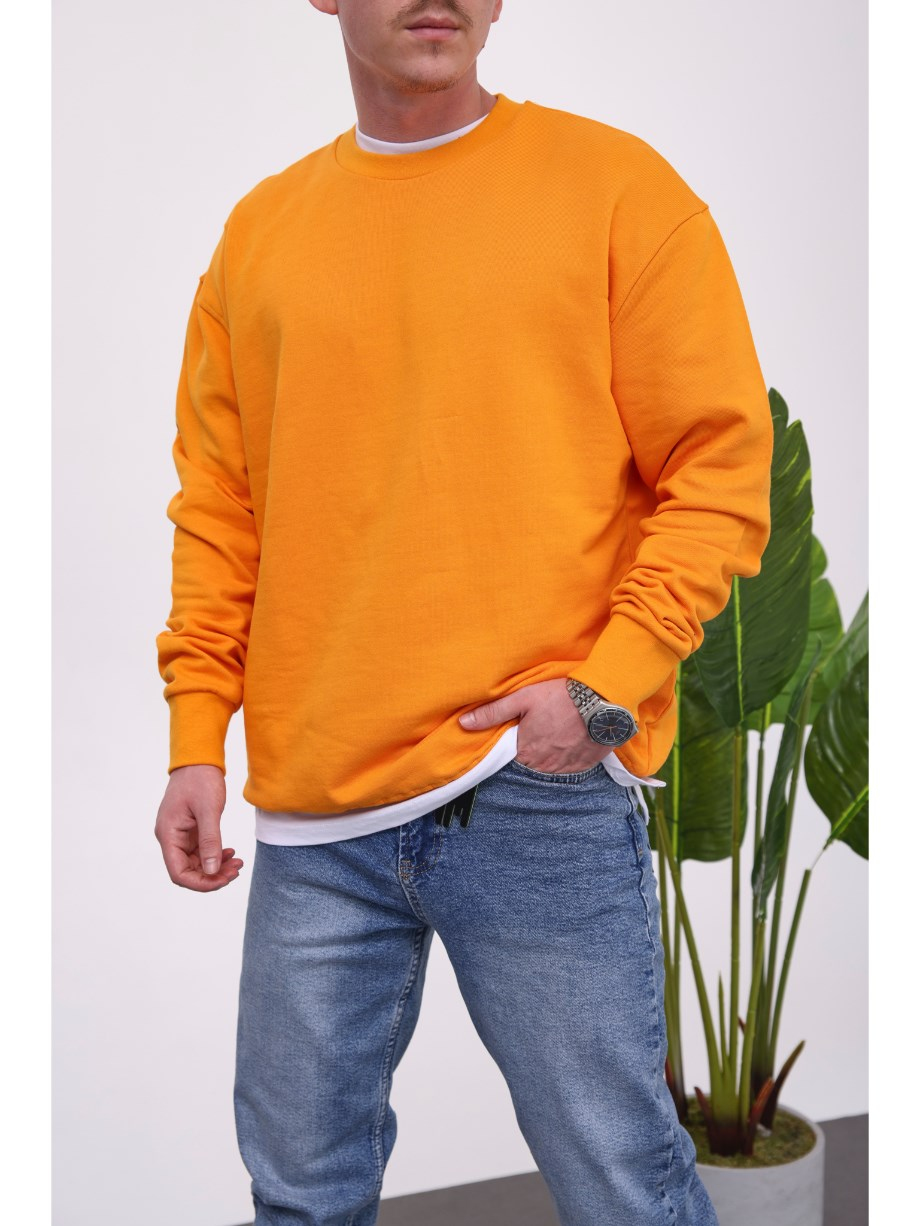 Nomarc Basic Pamuk Turuncu Sweatshirt