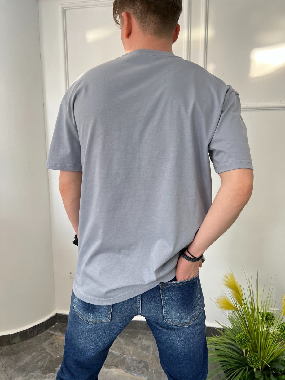 Nomarc Basic Pamuklu Gri Tshirt