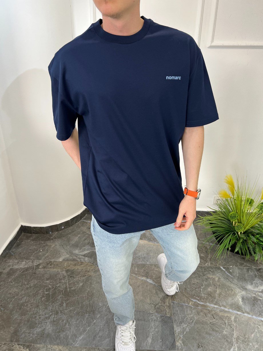 Nomarc Basic Pamuklu Lacivert Tshirt