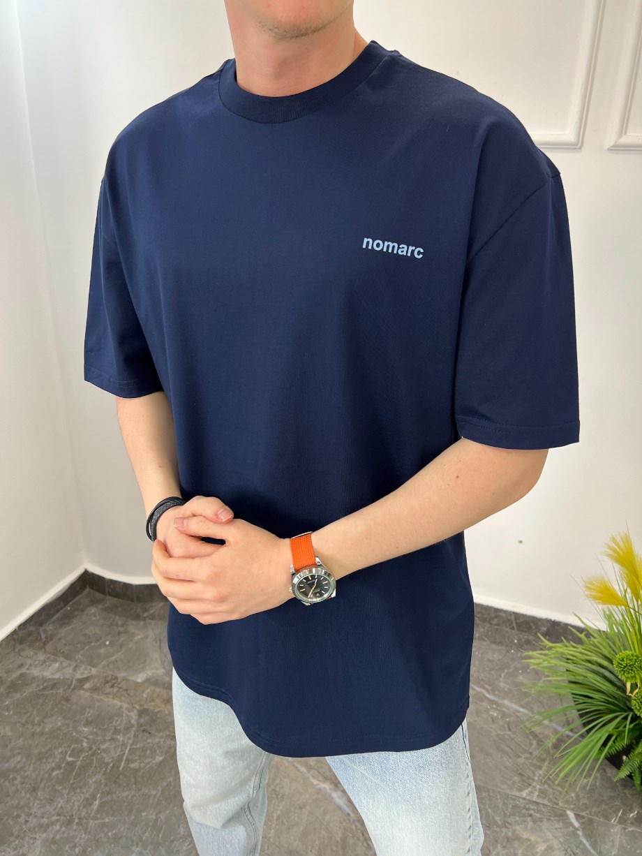 Nomarc Basic Pamuklu Lacivert Tshirt