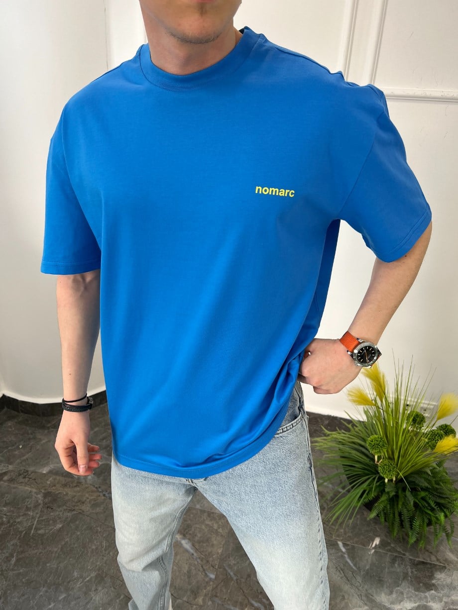 Nomarc Basic Pamuklu Mavi Tshirt