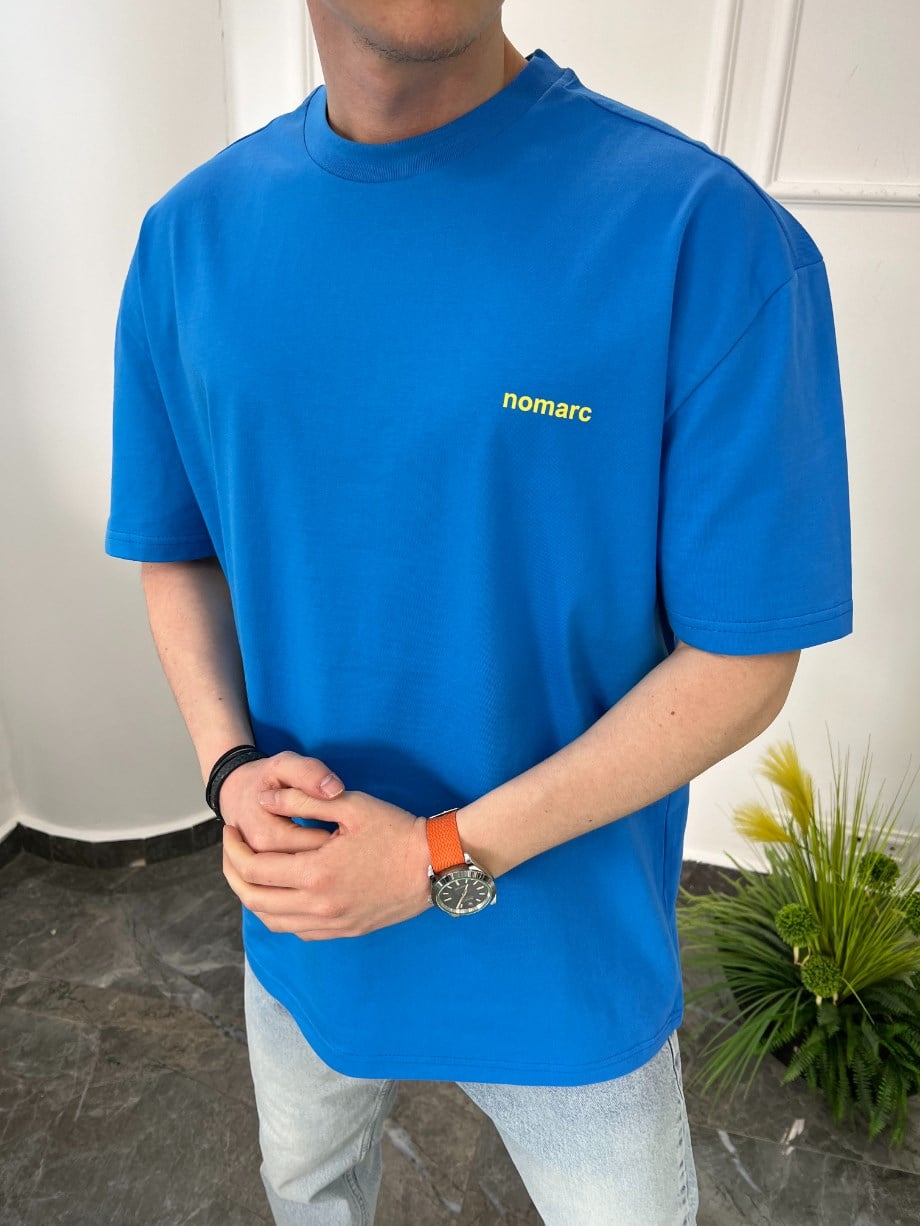 Nomarc Basic Pamuklu Mavi Tshirt