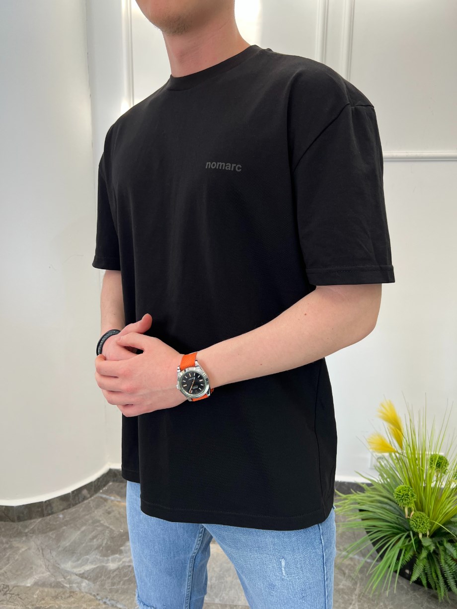 Nomarc Basic Pamuklu Siyah Tshirt