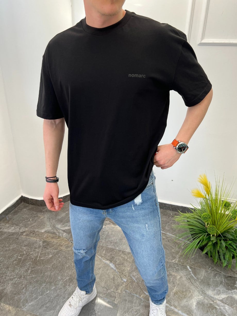 Nomarc Basic Pamuklu Siyah Tshirt