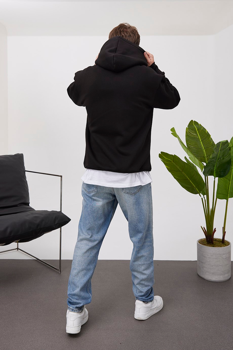 Nomarc Blackair Kapüşonlu Siyah Sweatshirt