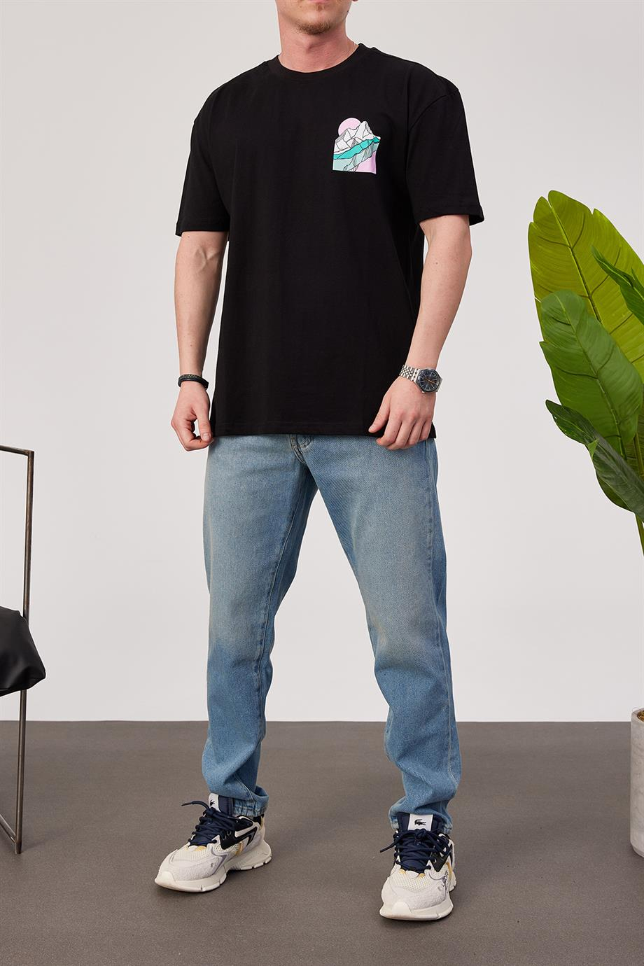 Nomarc Buz Dağı Siyah Tshirt
