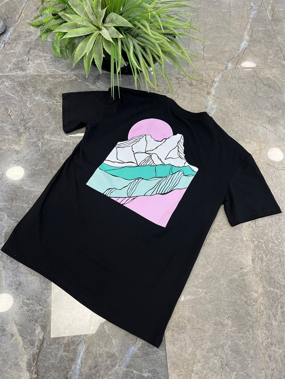 Nomarc Buz Dağı Siyah Tshirt