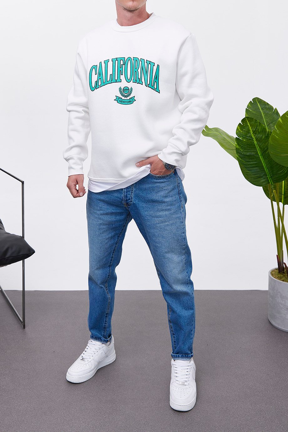 Nomarc California Beyaz Sweatshirt