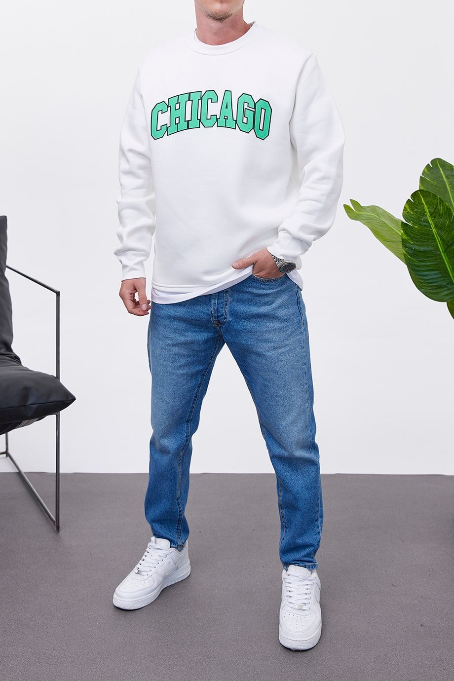 Nomarc Chicago Beyaz Sweatshirt
