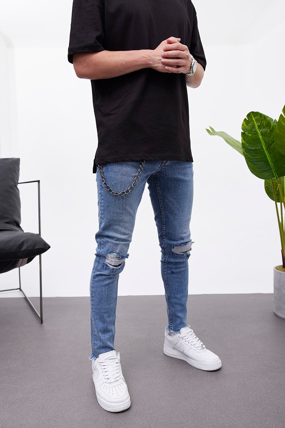 Nomarc Crop Paça Slim Denim Jean 3700-1